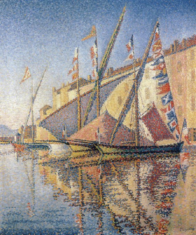 saint tropez tartans with flags Sweden oil painting art